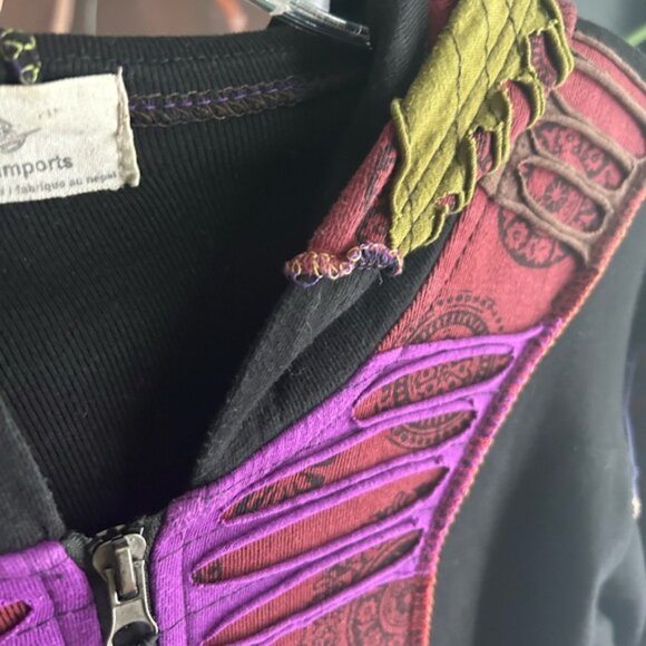 Ark Imports Bohemian Patchwork Bomber Jacket Small - Picture 11 of 16